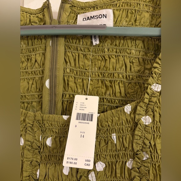 NWT Damson Madder x Anthropologie Raphaela Shirred Maxi Dress - Picture 3 of 5